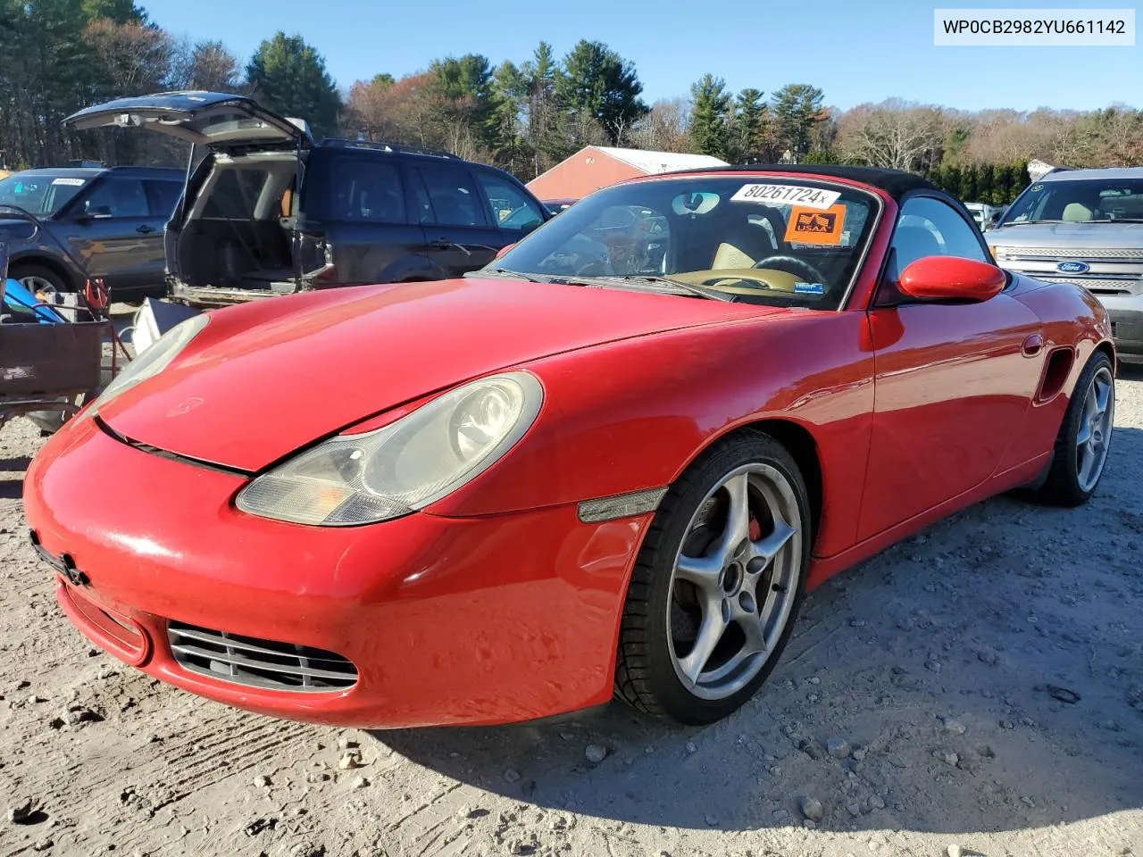 2000 Porsche Boxster S VIN: WP0CB2982YU661142 Lot: 80261724