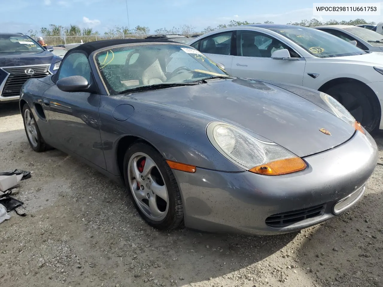 2001 Porsche Boxster S VIN: WP0CB29811U661753 Lot: 74787004