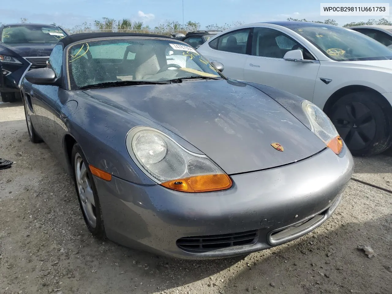 2001 Porsche Boxster S VIN: WP0CB29811U661753 Lot: 74787004