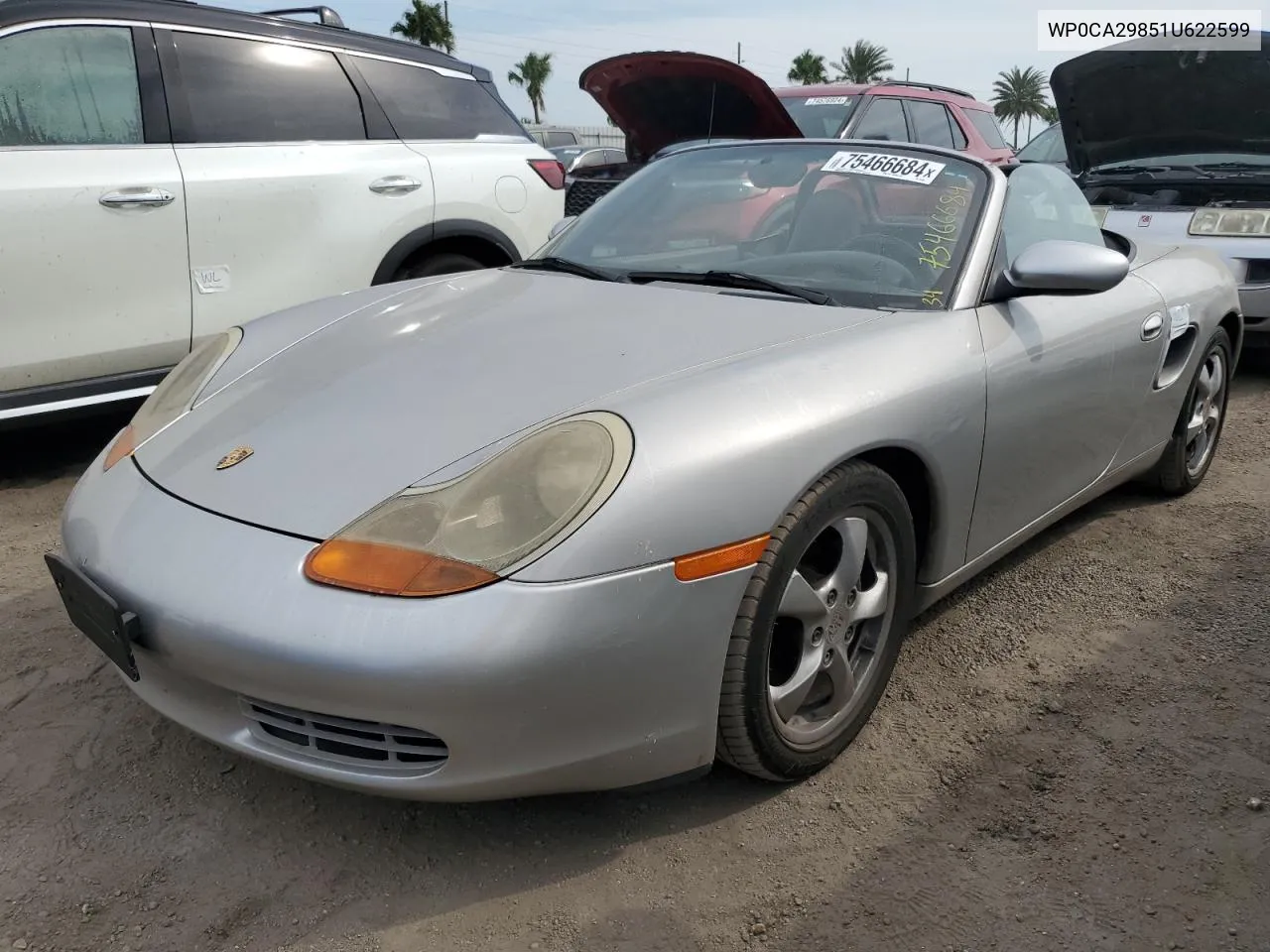 2001 Porsche Boxster VIN: WP0CA29851U622599 Lot: 75466684