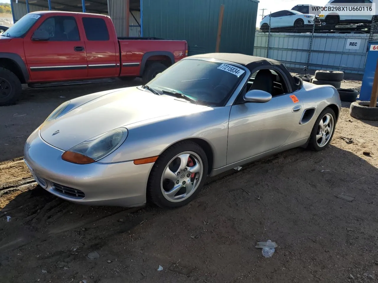 2001 Porsche Boxster S VIN: WP0CB298X1U660116 Lot: 77215834