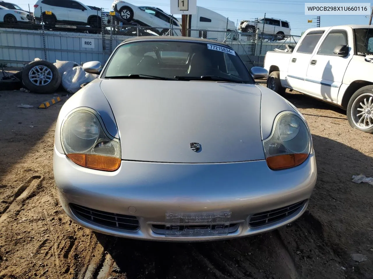 2001 Porsche Boxster S VIN: WP0CB298X1U660116 Lot: 77215834