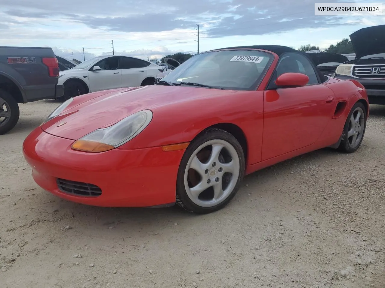 2002 Porsche Boxster VIN: WP0CA29842U621834 Lot: 73979844