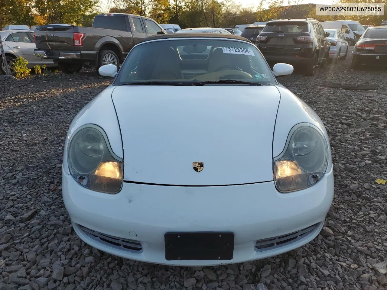 2002 Porsche Boxster VIN: WP0CA29802U625055 Lot: 75728304