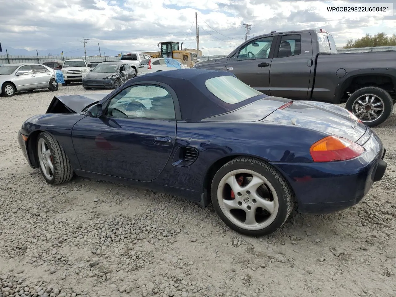 2002 Porsche Boxster S VIN: WP0CB29822U660421 Lot: 78231604