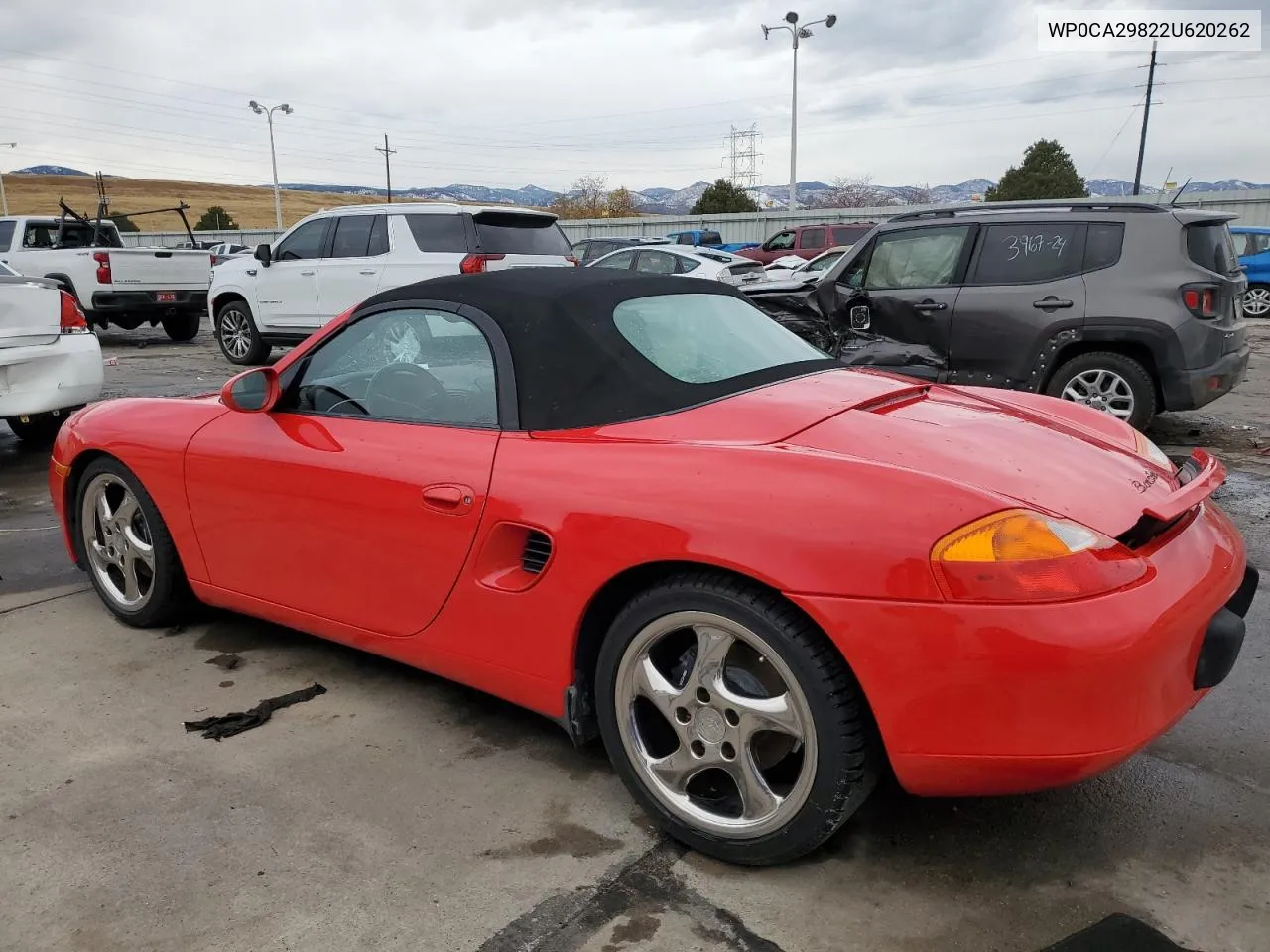 2002 Porsche Boxster VIN: WP0CA29822U620262 Lot: 79241524