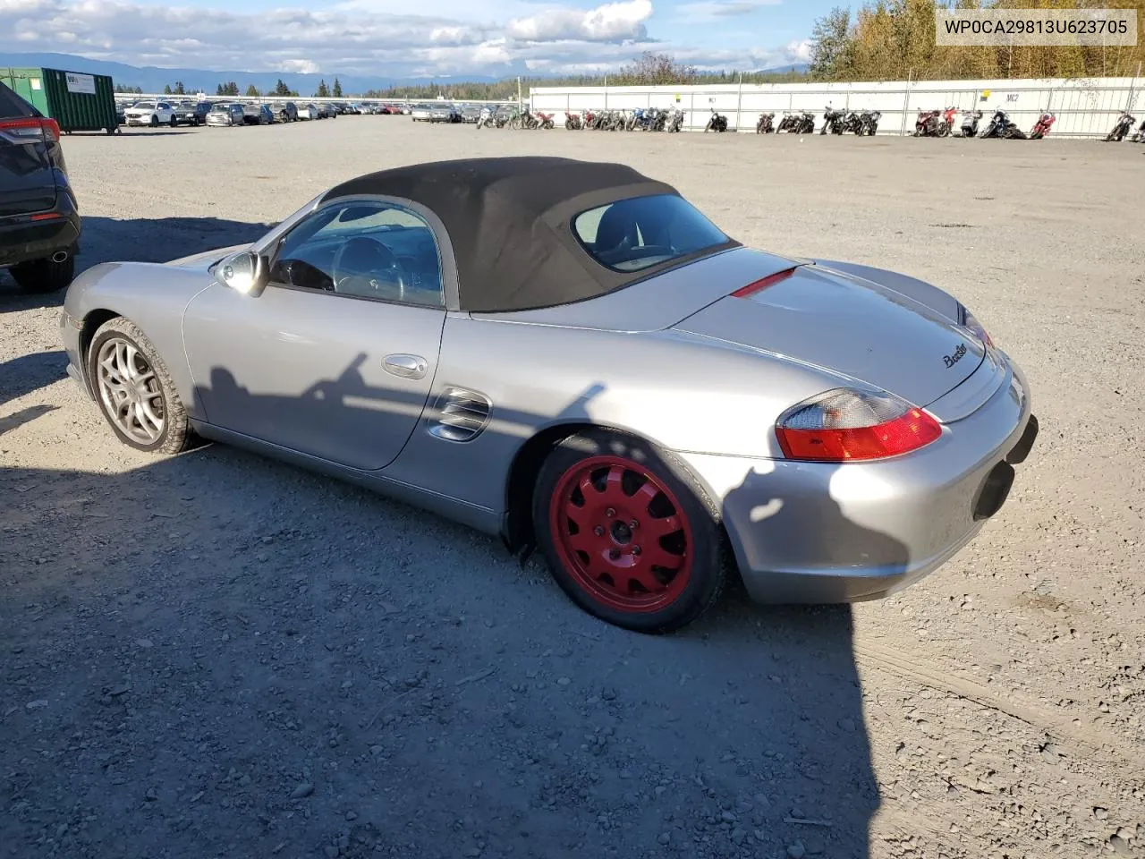 2003 Porsche Boxster VIN: WP0CA29813U623705 Lot: 72622184