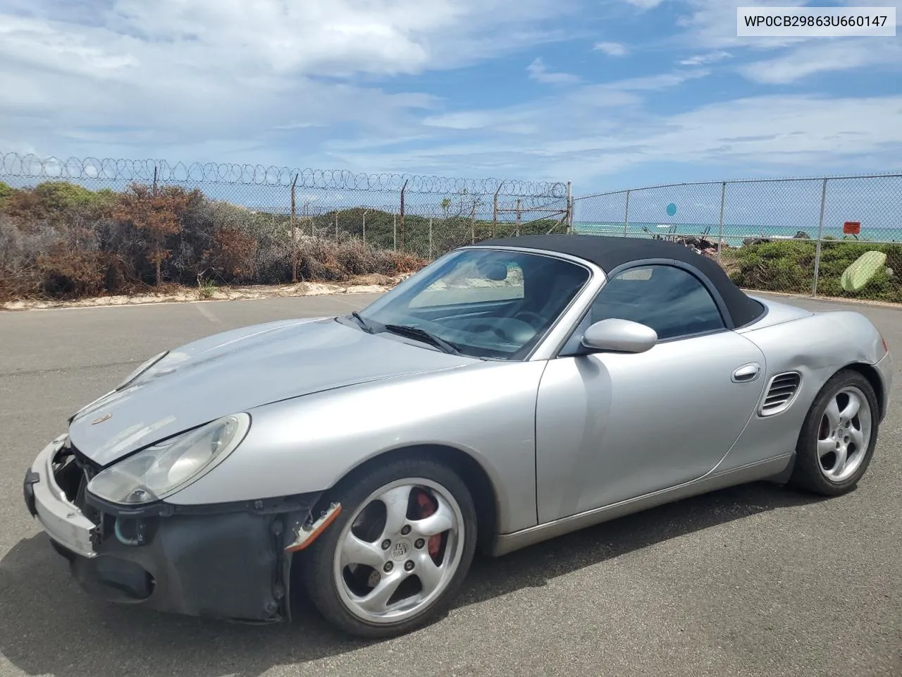 2003 Porsche Boxster S VIN: WP0CB29863U660147 Lot: 72632814