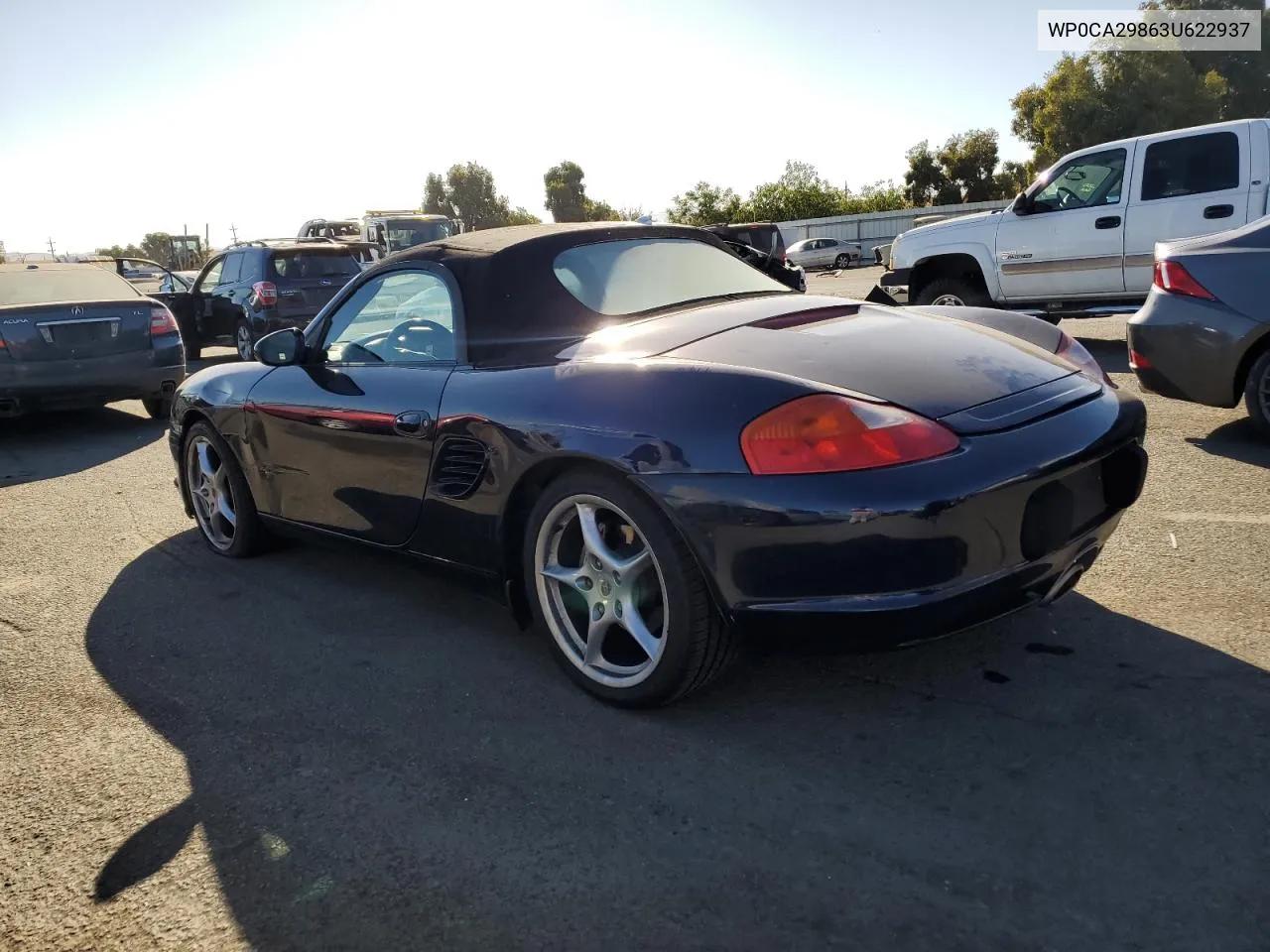 2003 Porsche Boxster VIN: WP0CA29863U622937 Lot: 75300674