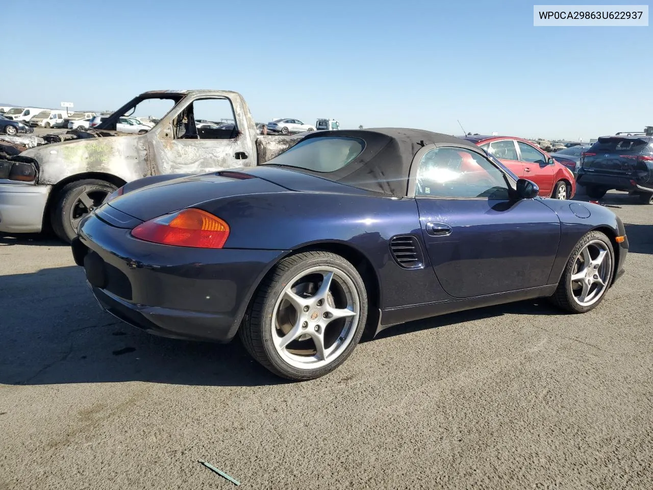 2003 Porsche Boxster VIN: WP0CA29863U622937 Lot: 75300674