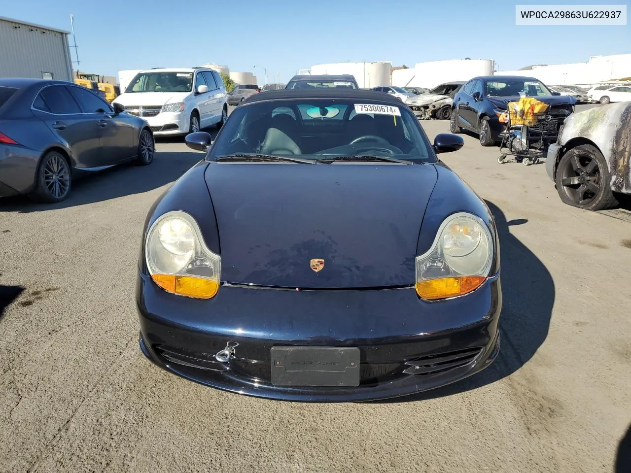 2003 Porsche Boxster VIN: WP0CA29863U622937 Lot: 75300674