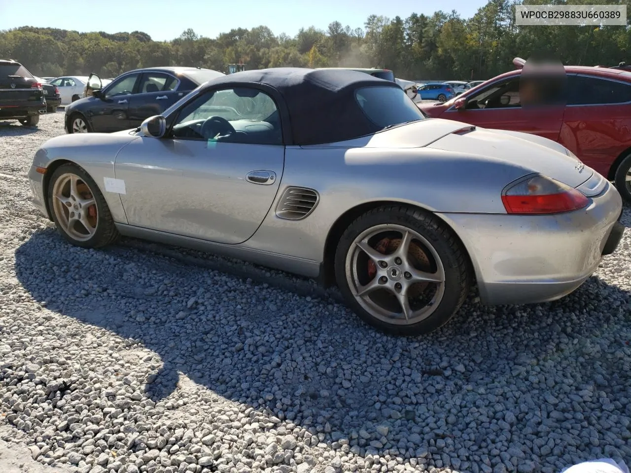 2003 Porsche Boxster S VIN: WP0CB29883U660389 Lot: 75488874