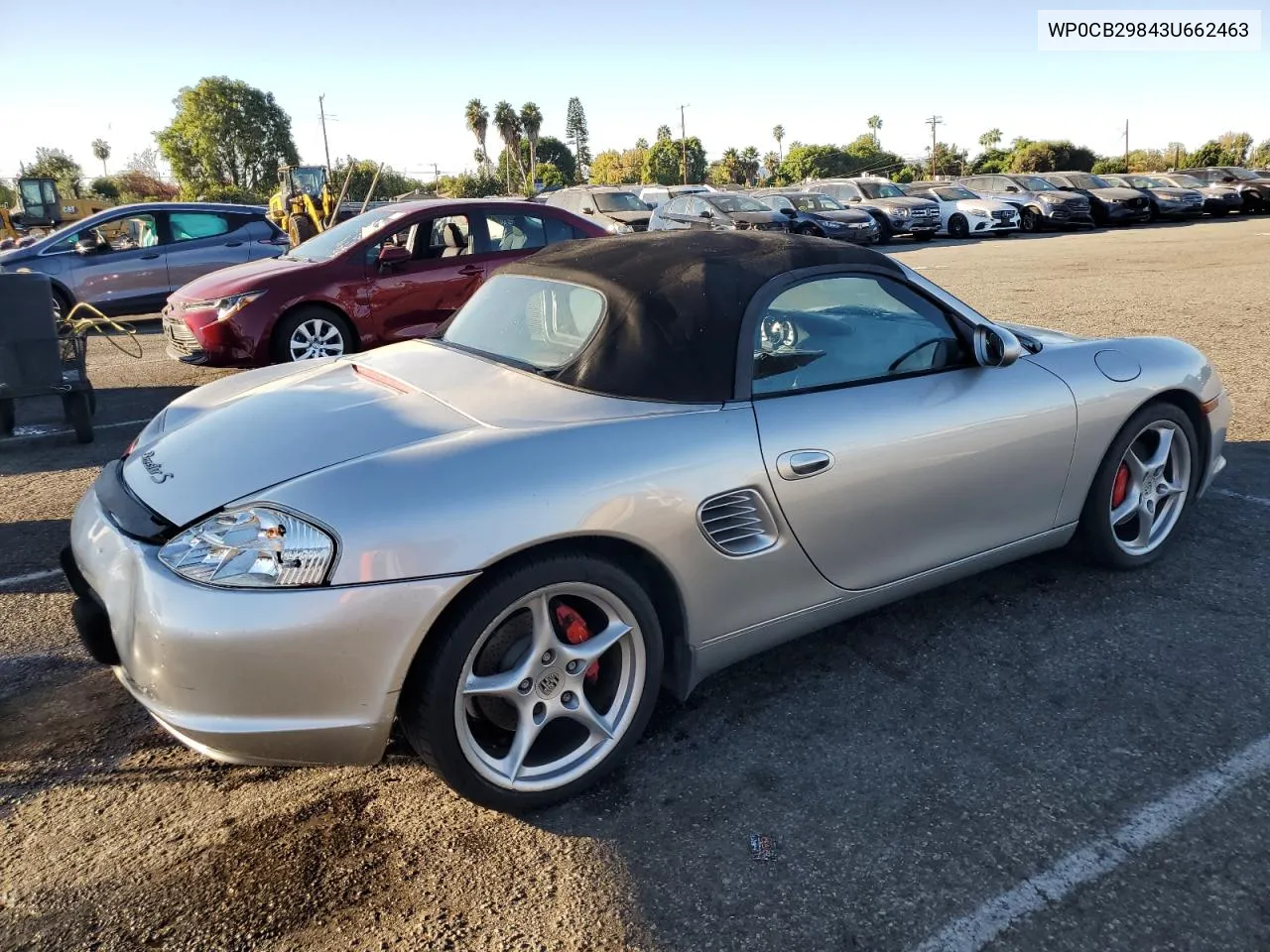 2003 Porsche Boxster S VIN: WP0CB29843U662463 Lot: 78139614