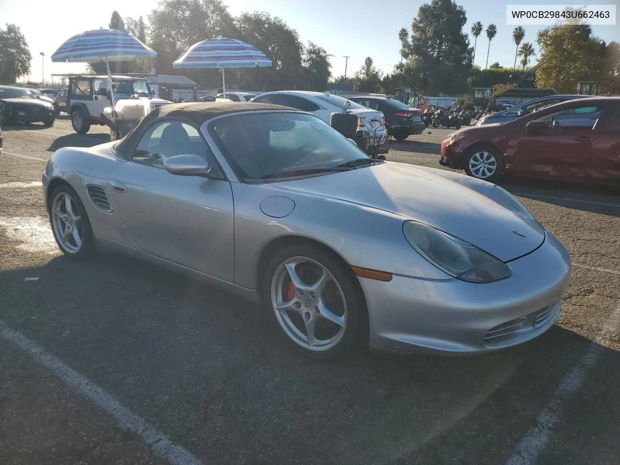 2003 Porsche Boxster S VIN: WP0CB29843U662463 Lot: 78139614