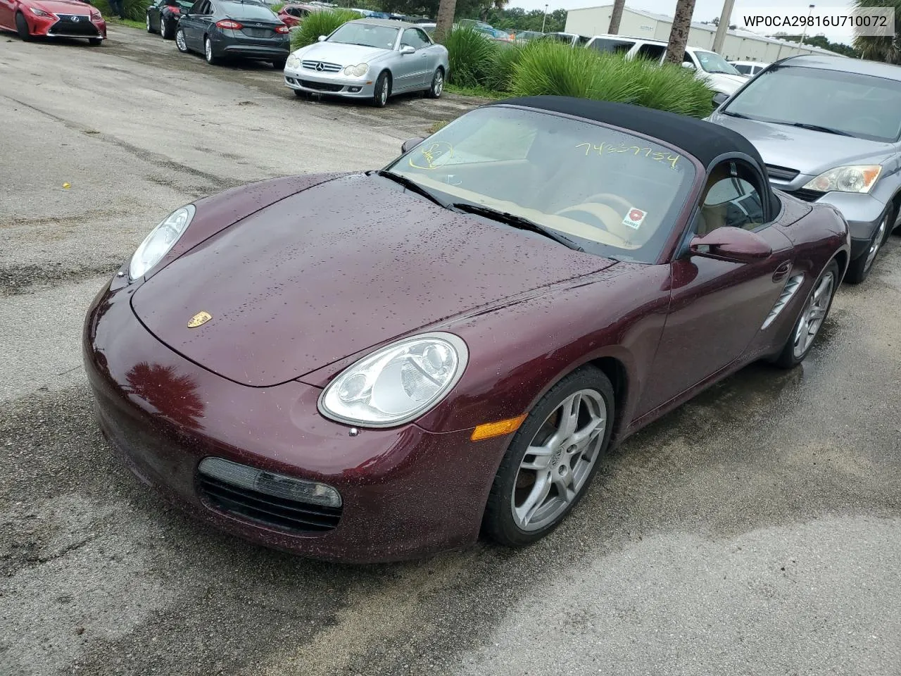 2006 Porsche Boxster VIN: WP0CA29816U710072 Lot: 74337754