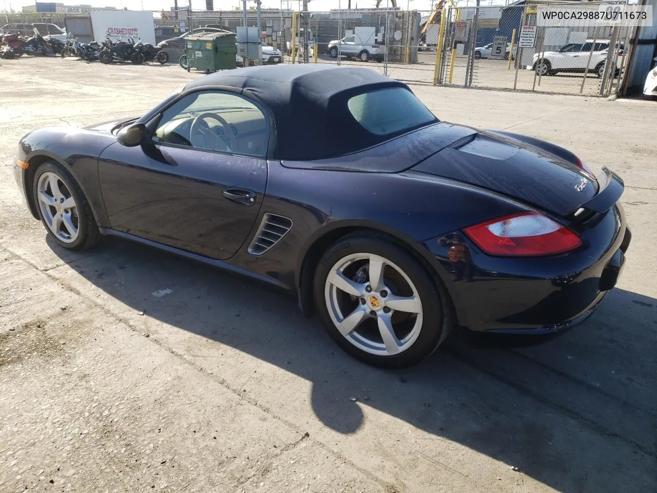 2007 Porsche Boxster VIN: WP0CA29887U711673 Lot: 77713664