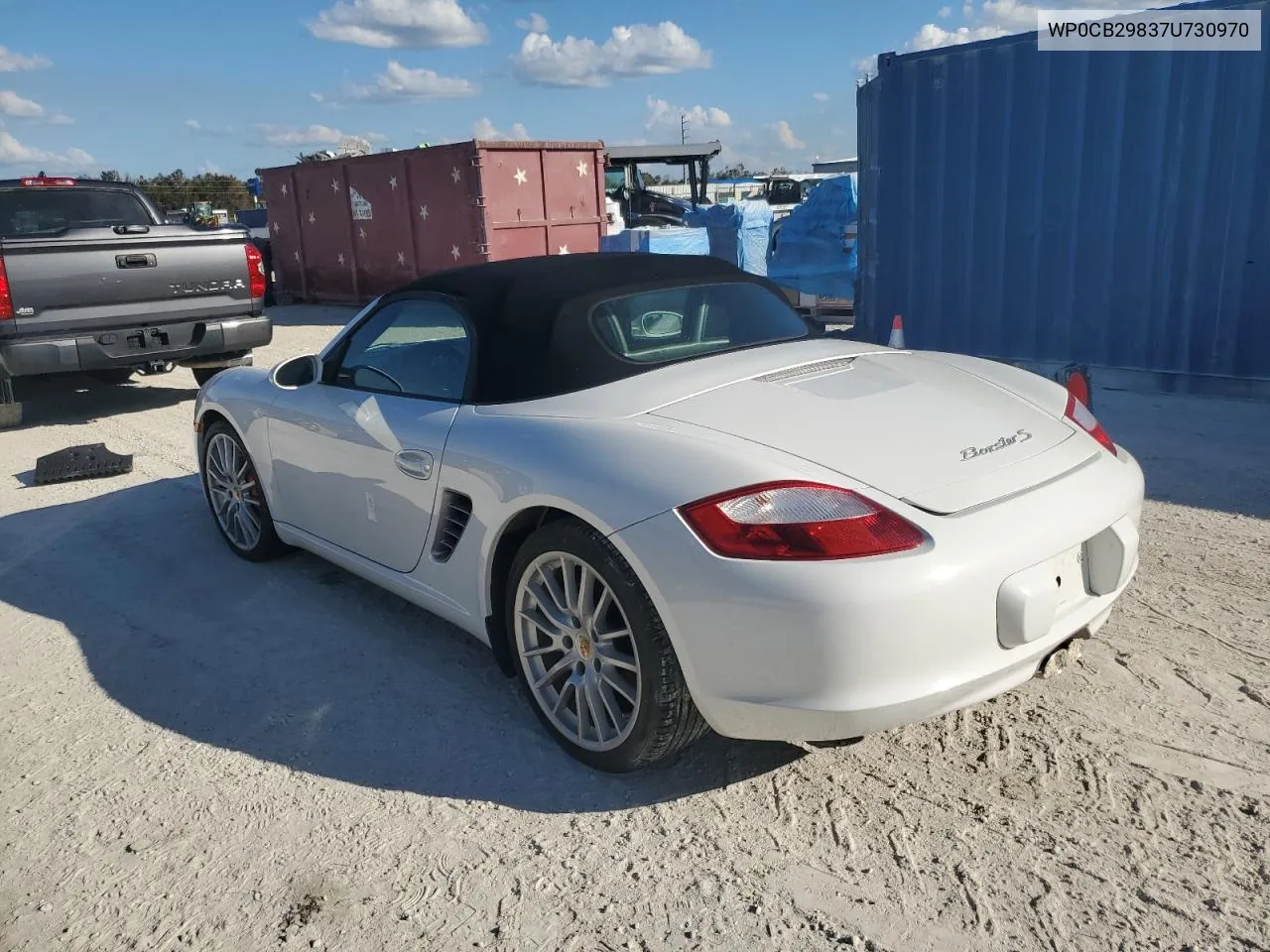 2007 Porsche Boxster S VIN: WP0CB29837U730970 Lot: 77829184