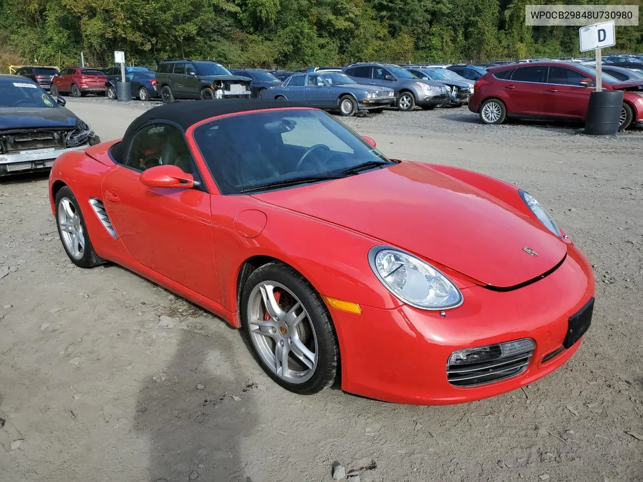 2008 Porsche Boxster S VIN: WP0CB29848U730980 Lot: 71537074