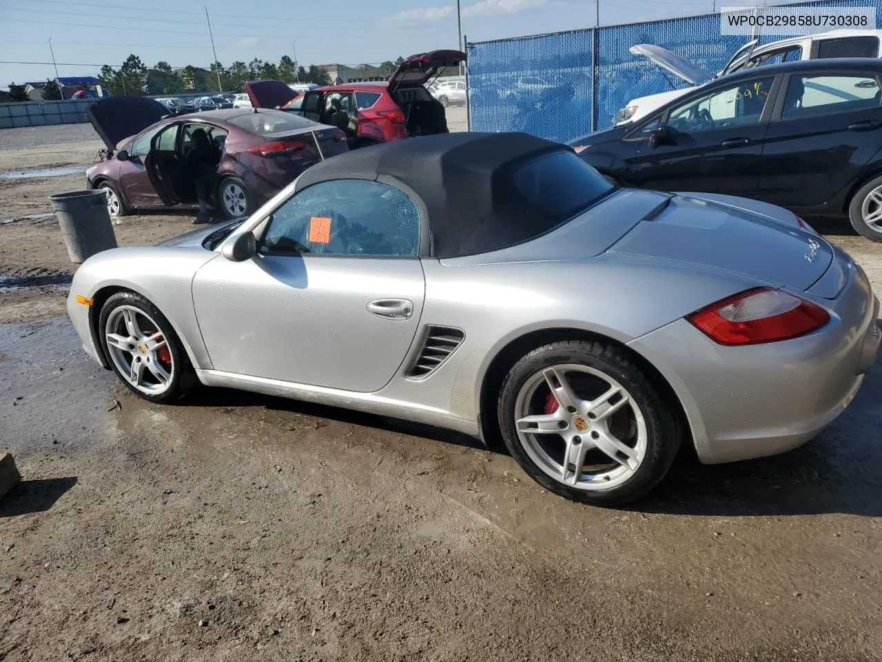 2008 Porsche Boxster S VIN: WP0CB29858U730308 Lot: 74590884