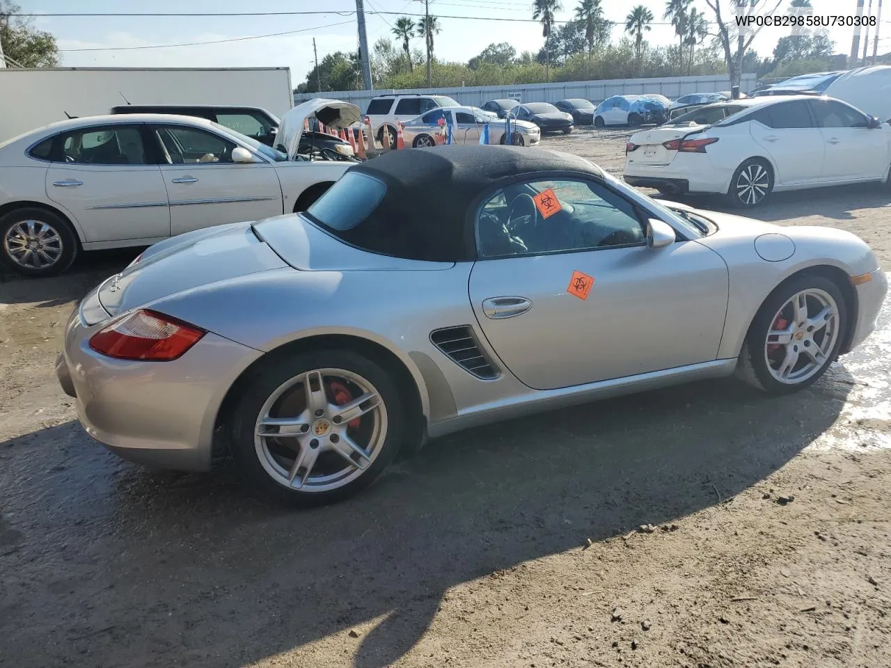 2008 Porsche Boxster S VIN: WP0CB29858U730308 Lot: 74590884