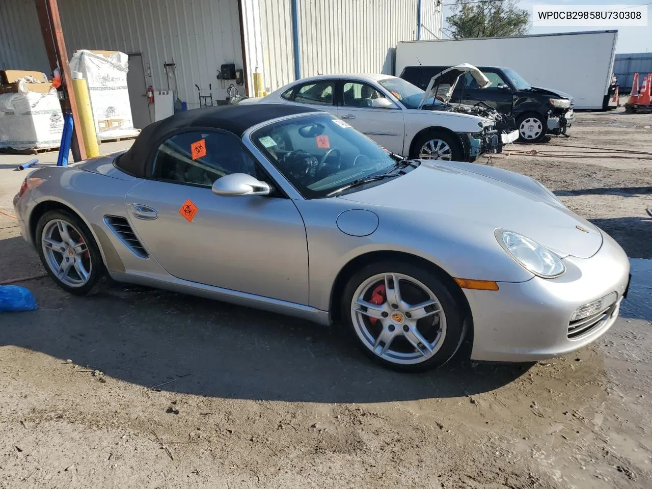 2008 Porsche Boxster S VIN: WP0CB29858U730308 Lot: 74590884