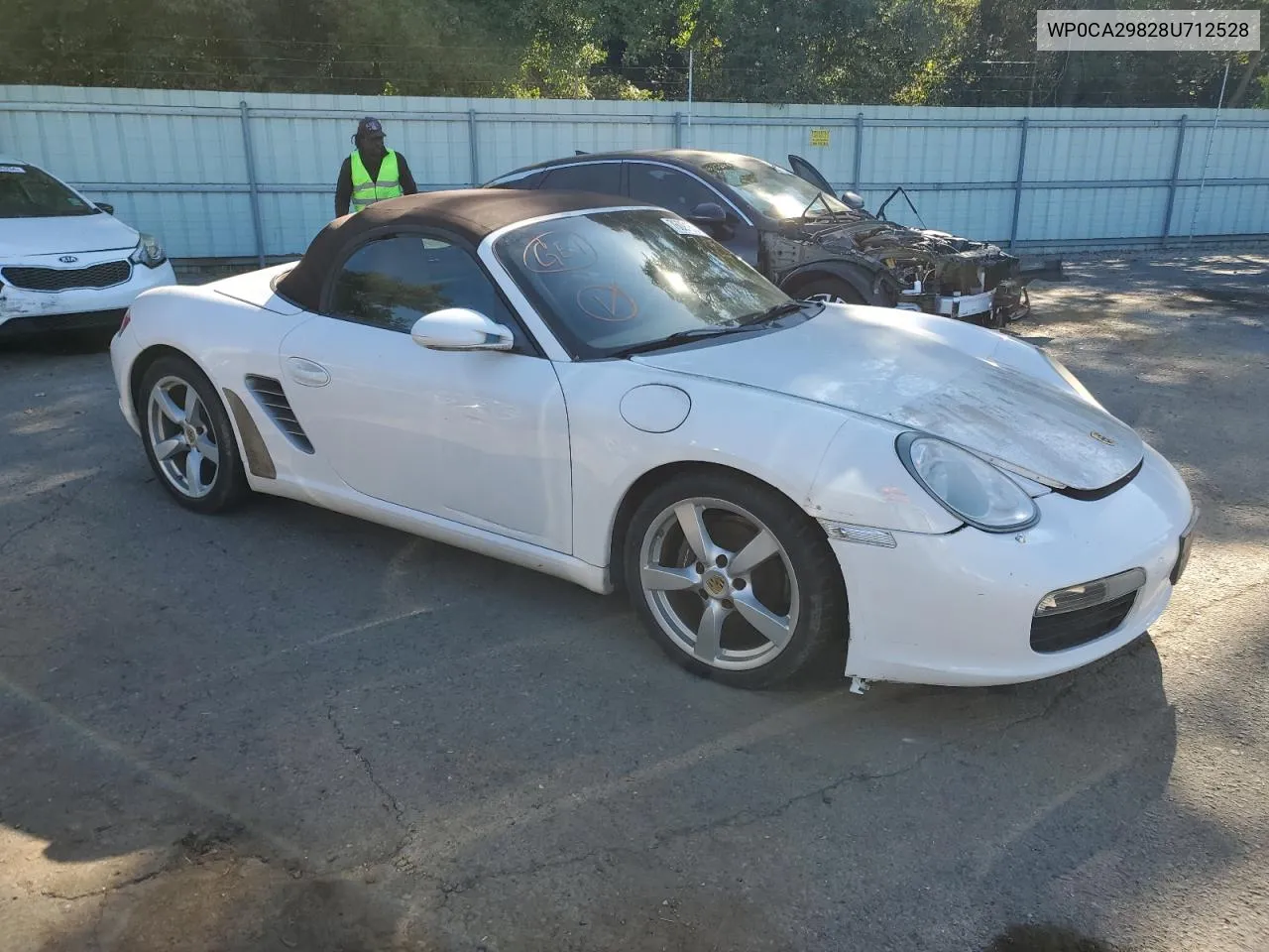 2008 Porsche Boxster VIN: WP0CA29828U712528 Lot: 76091634