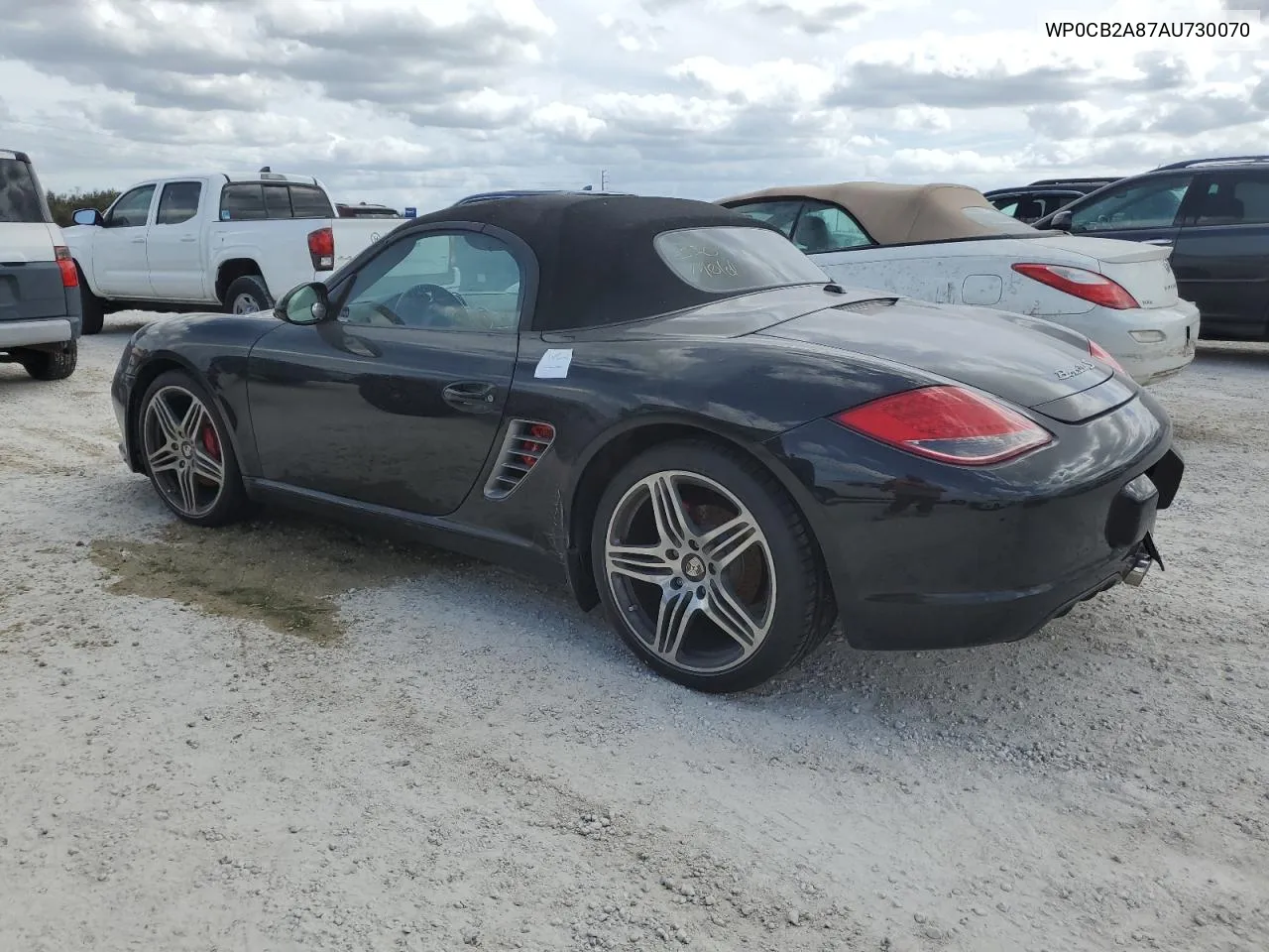 2010 Porsche Boxster S VIN: WP0CB2A87AU730070 Lot: 76610874