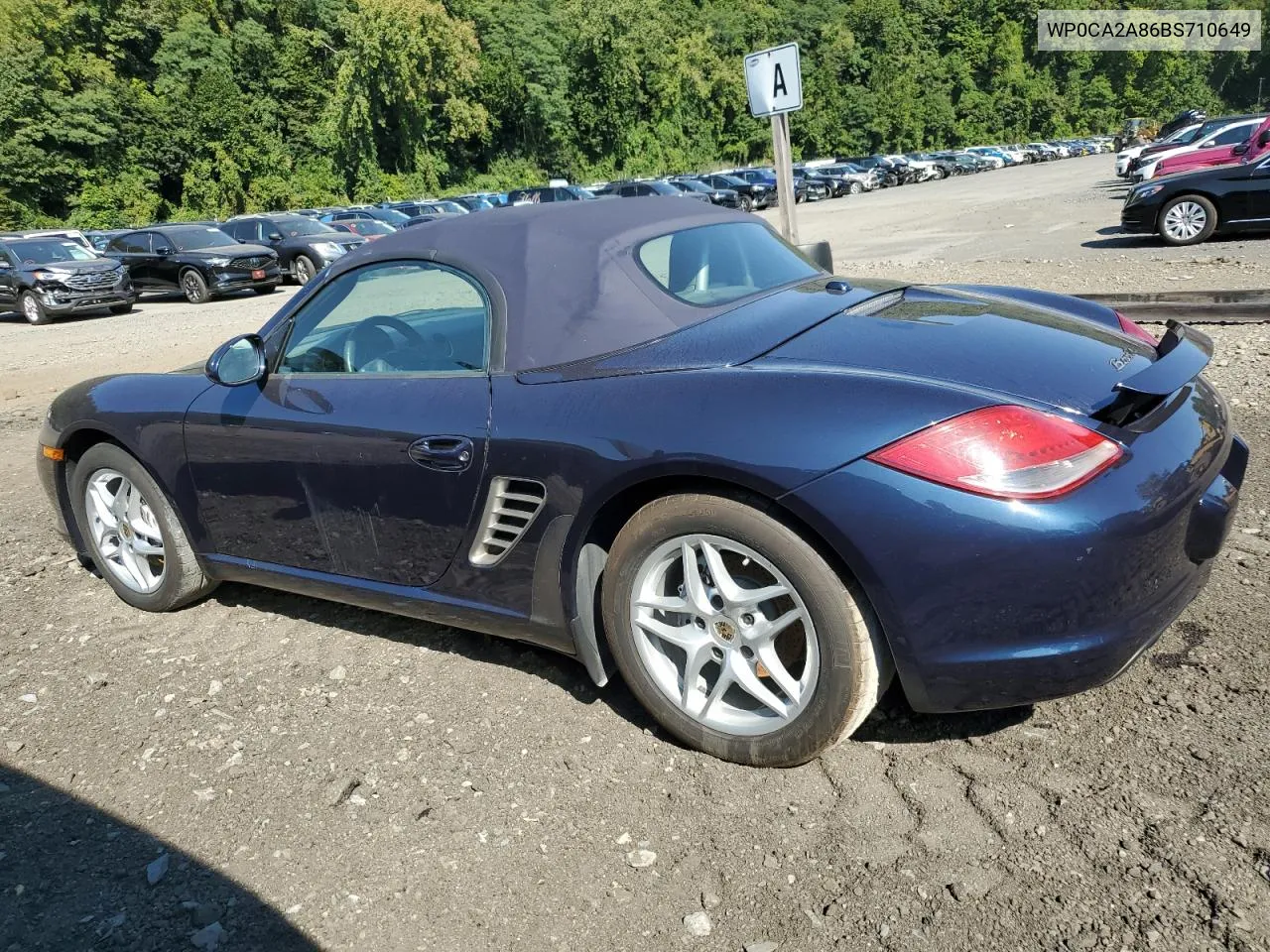 2011 Porsche Boxster VIN: WP0CA2A86BS710649 Lot: 70280174