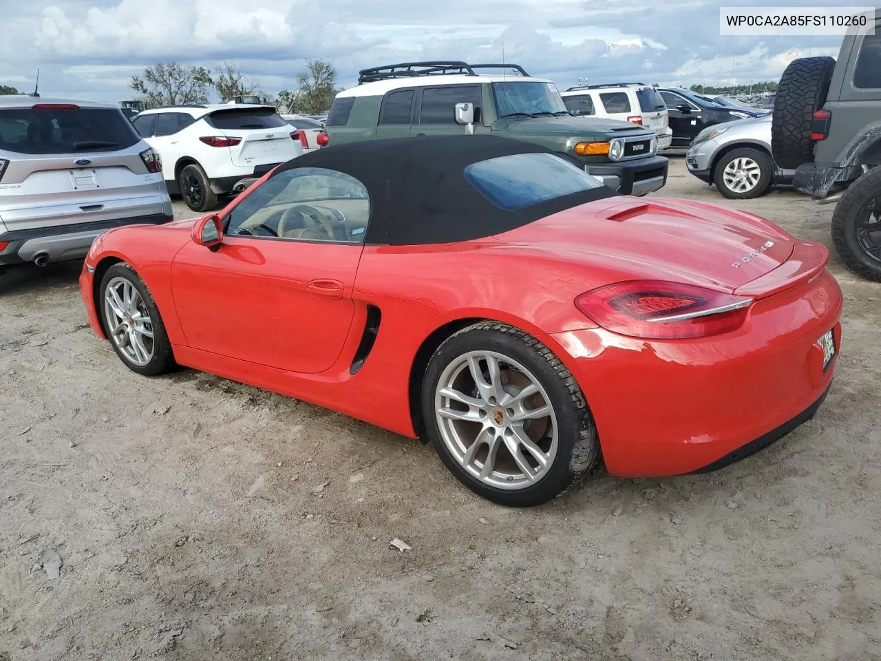 2015 Porsche Boxster VIN: WP0CA2A85FS110260 Lot: 74011274