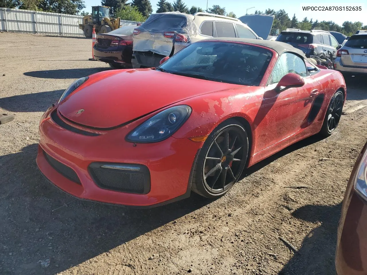 WP0CC2A87GS152635 2016 Porsche Boxster Spyder