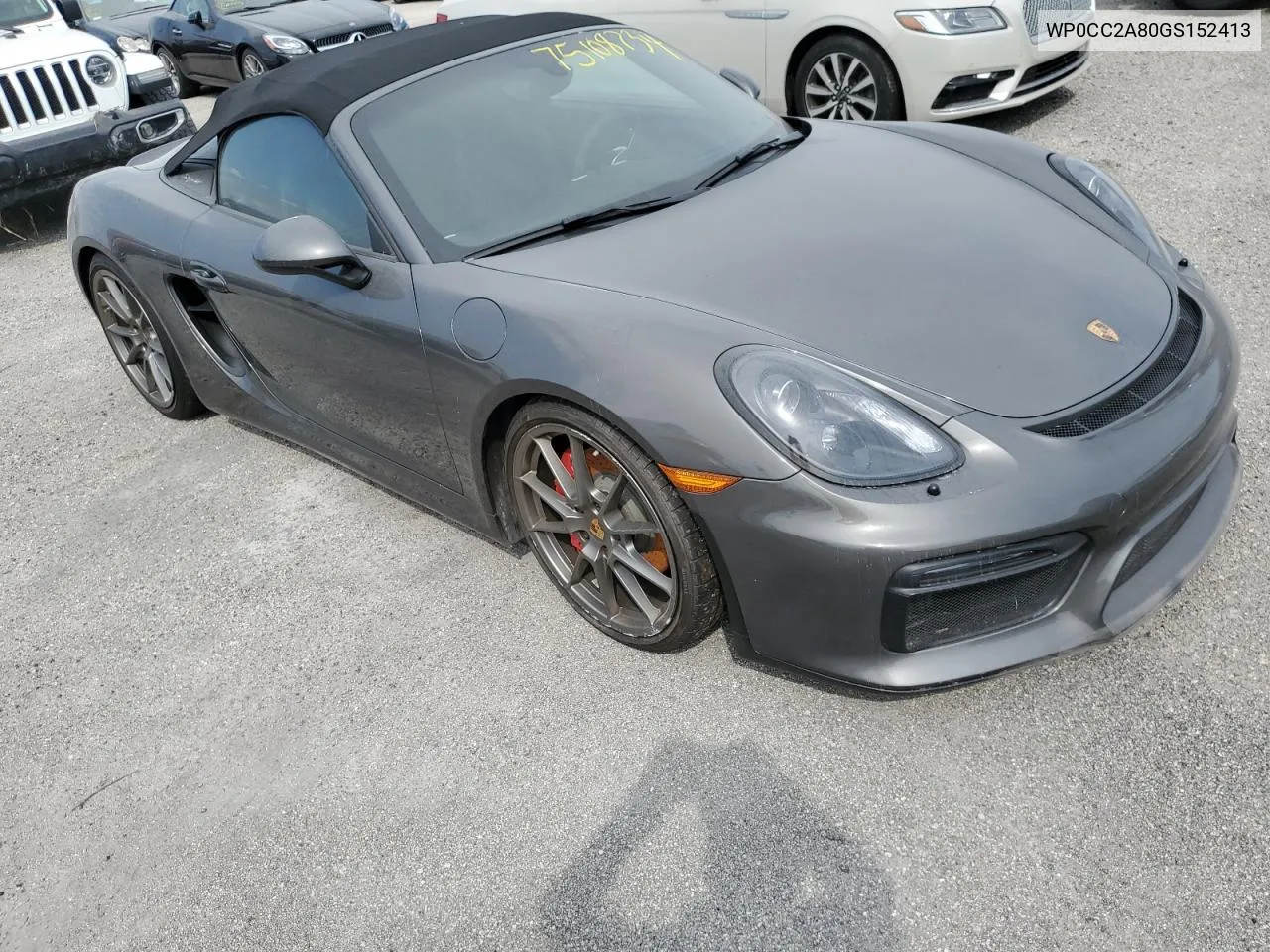 2016 Porsche Boxster Spyder VIN: WP0CC2A80GS152413 Lot: 75108734