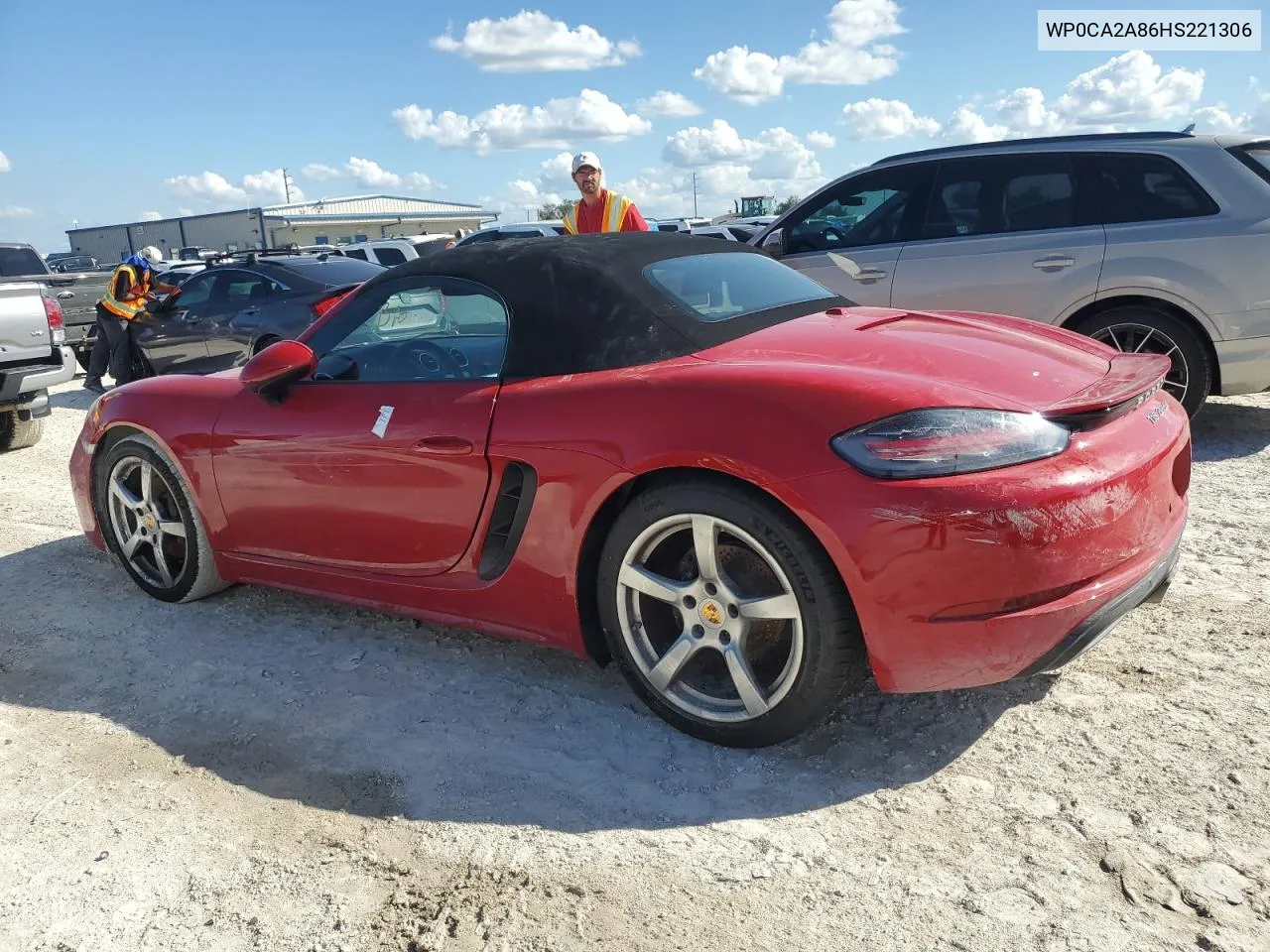 2017 Porsche Boxster VIN: WP0CA2A86HS221306 Lot: 76144334