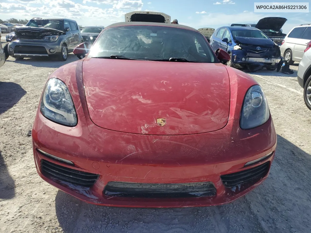 2017 Porsche Boxster VIN: WP0CA2A86HS221306 Lot: 76144334