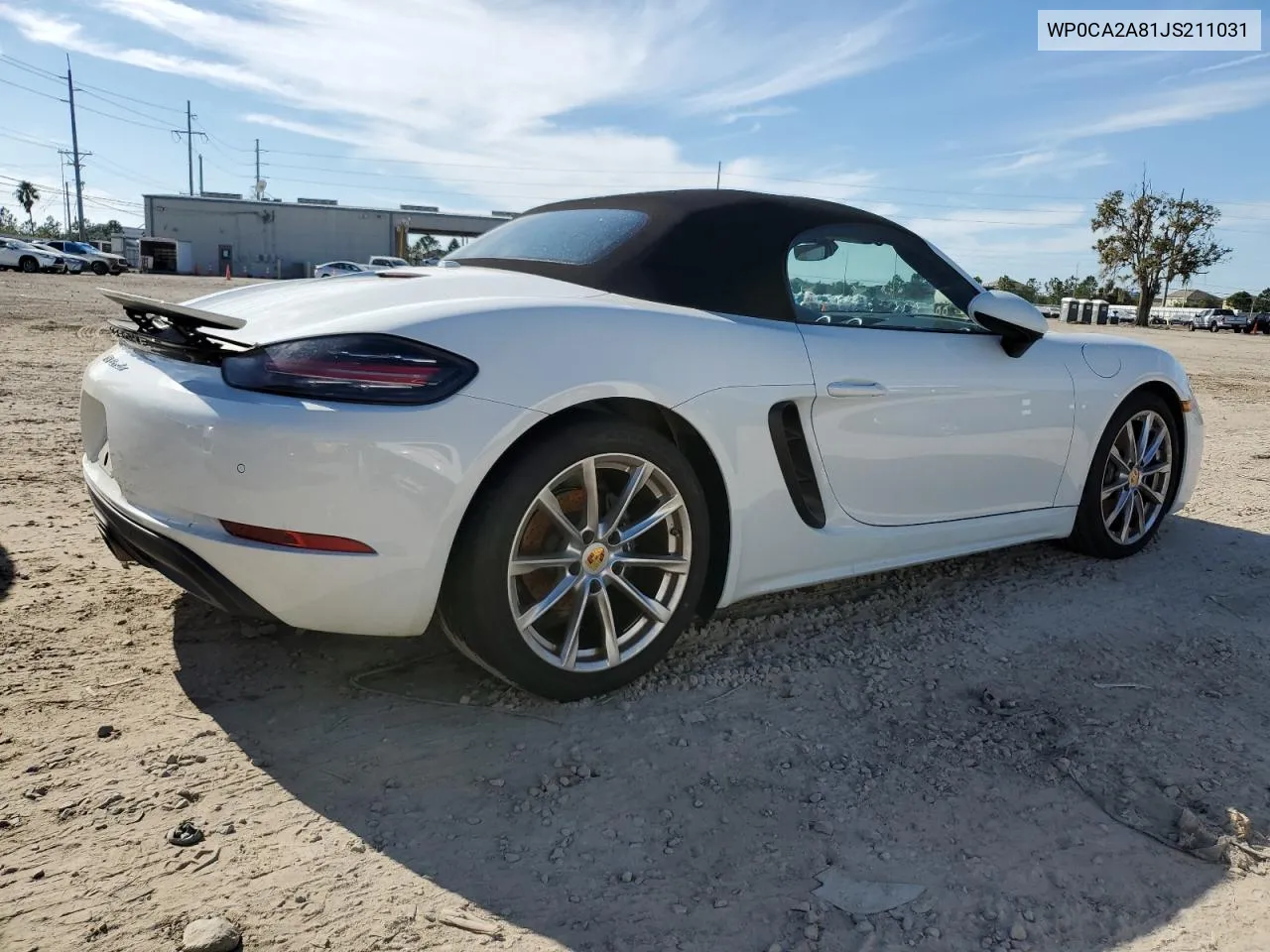 2018 Porsche Boxster VIN: WP0CA2A81JS211031 Lot: 77538004