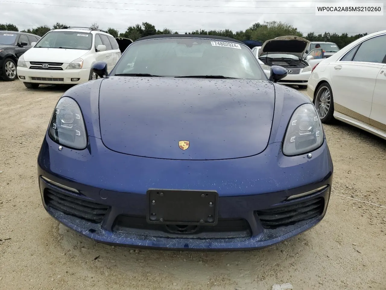 2021 Porsche Boxster Base VIN: WP0CA2A85MS210260 Lot: 74802024