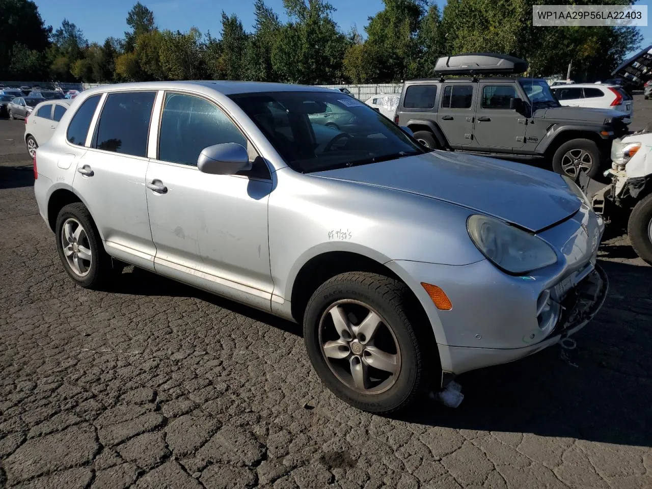 2006 Porsche Cayenne VIN: WP1AA29P56LA22403 Lot: 73230024