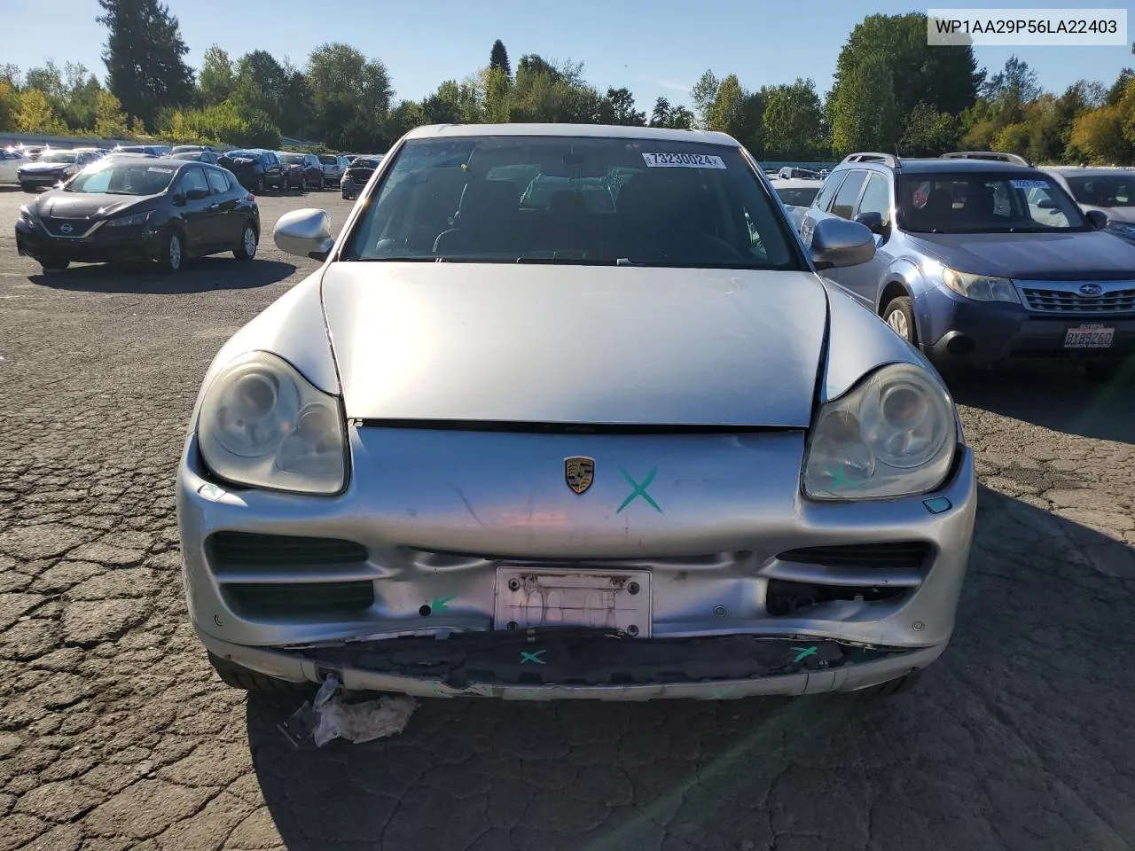 2006 Porsche Cayenne VIN: WP1AA29P56LA22403 Lot: 73230024