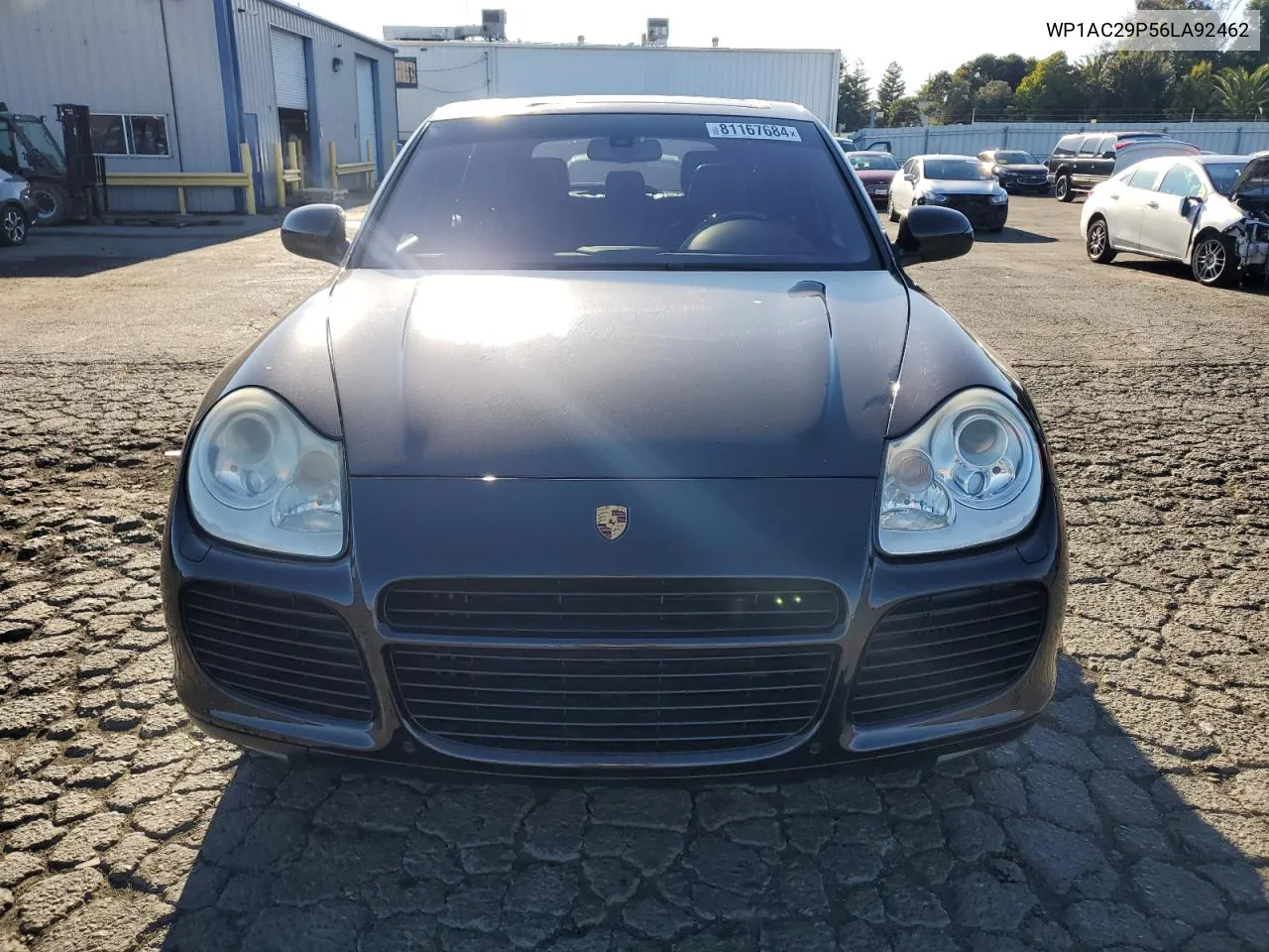 2006 Porsche Cayenne Turbo VIN: WP1AC29P56LA92462 Lot: 81167684