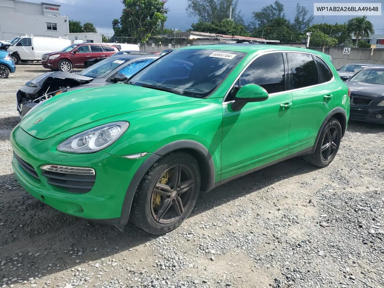 2011 Porsche Cayenne S VIN: WP1AB2A26BLA49648 Lot: 68693184