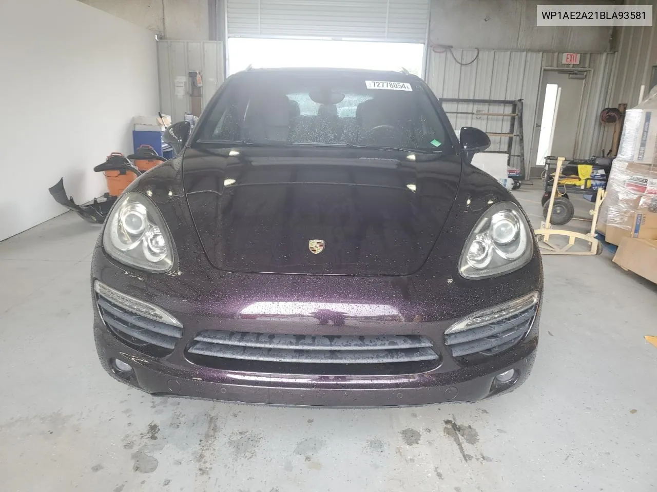 2011 Porsche Cayenne S Hybrid VIN: WP1AE2A21BLA93581 Lot: 72778054