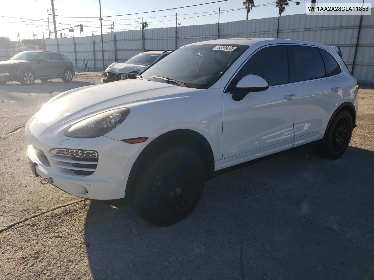 2012 Porsche Cayenne VIN: WP1AA2A28CLA11858 Lot: 78530624