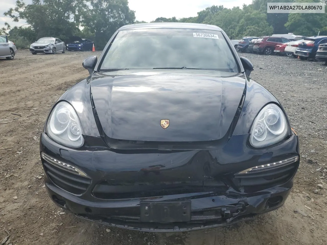 2013 Porsche Cayenne S VIN: WP1AB2A27DLA80670 Lot: 56730634