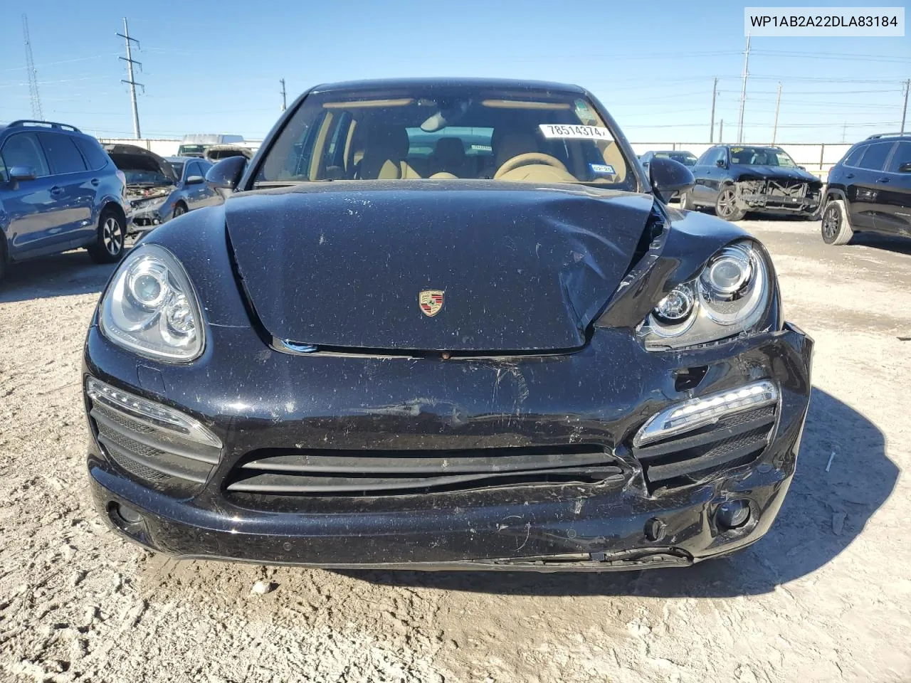 2013 Porsche Cayenne S VIN: WP1AB2A22DLA83184 Lot: 78514374