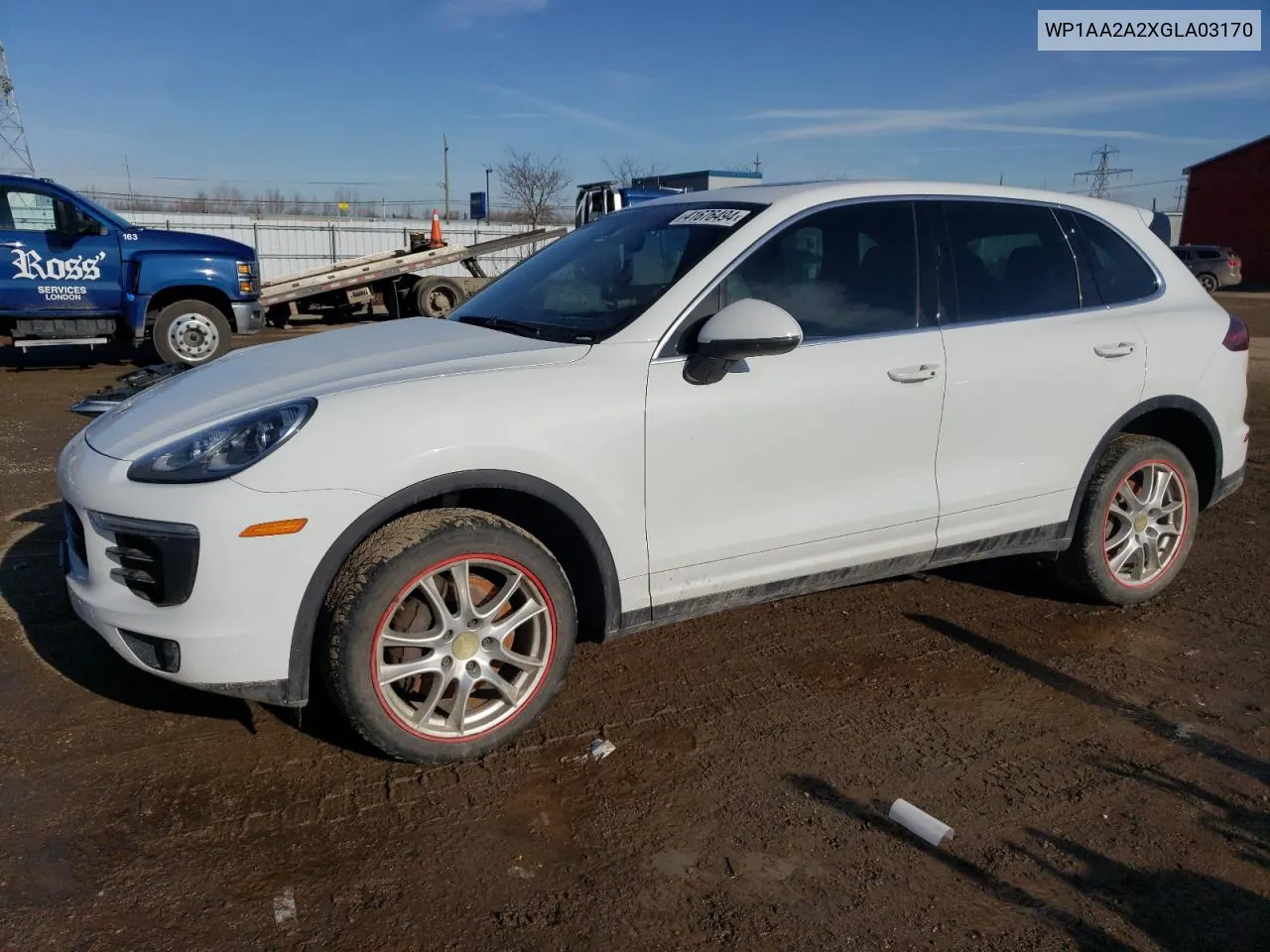 WP1AA2A2XGLA03170 2016 Porsche Cayenne