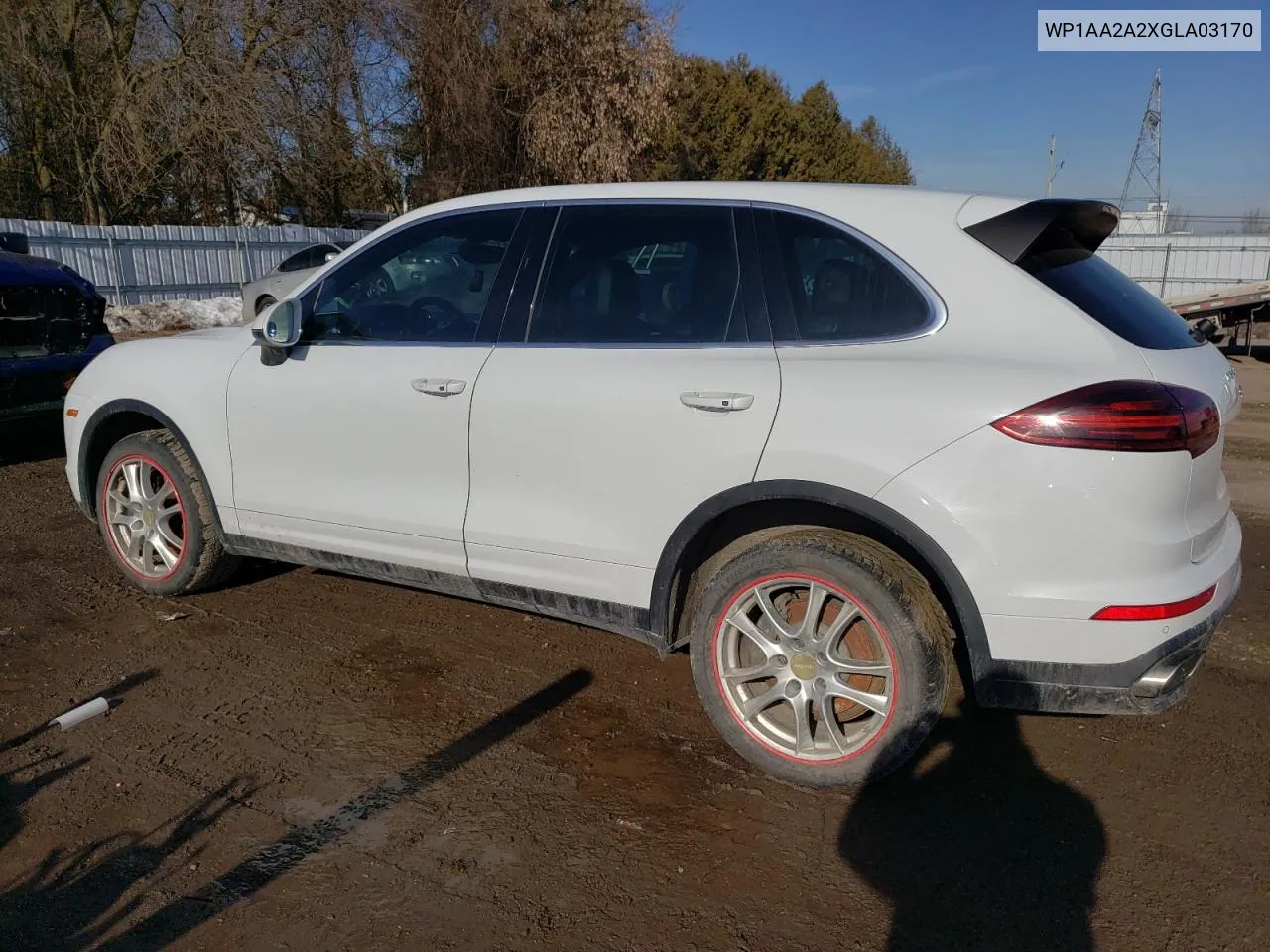 2016 Porsche Cayenne VIN: WP1AA2A2XGLA03170 Lot: 41676494