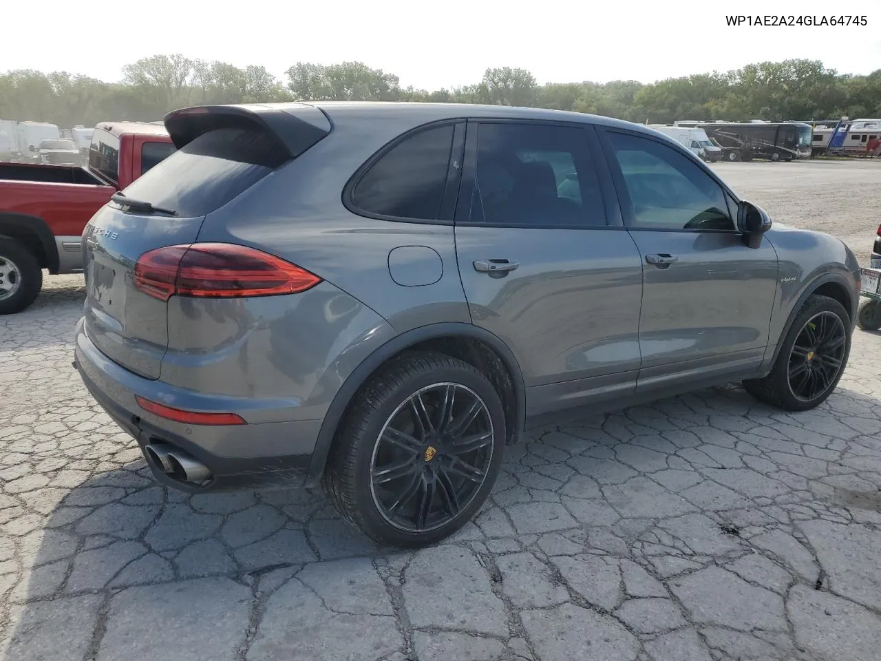 2016 Porsche Cayenne Se Hybrid VIN: WP1AE2A24GLA64745 Lot: 69804184