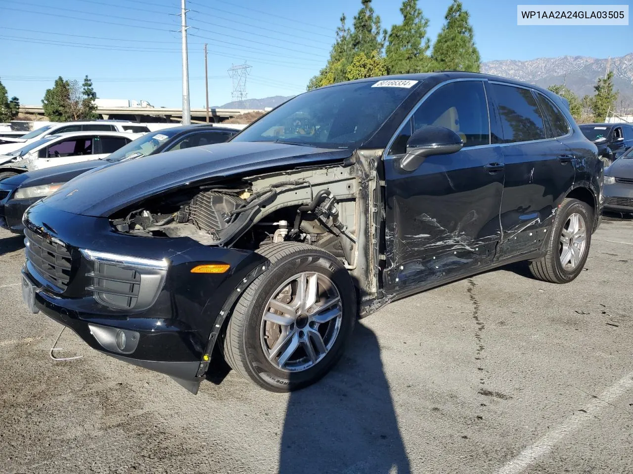 2016 Porsche Cayenne VIN: WP1AA2A24GLA03505 Lot: 80166334