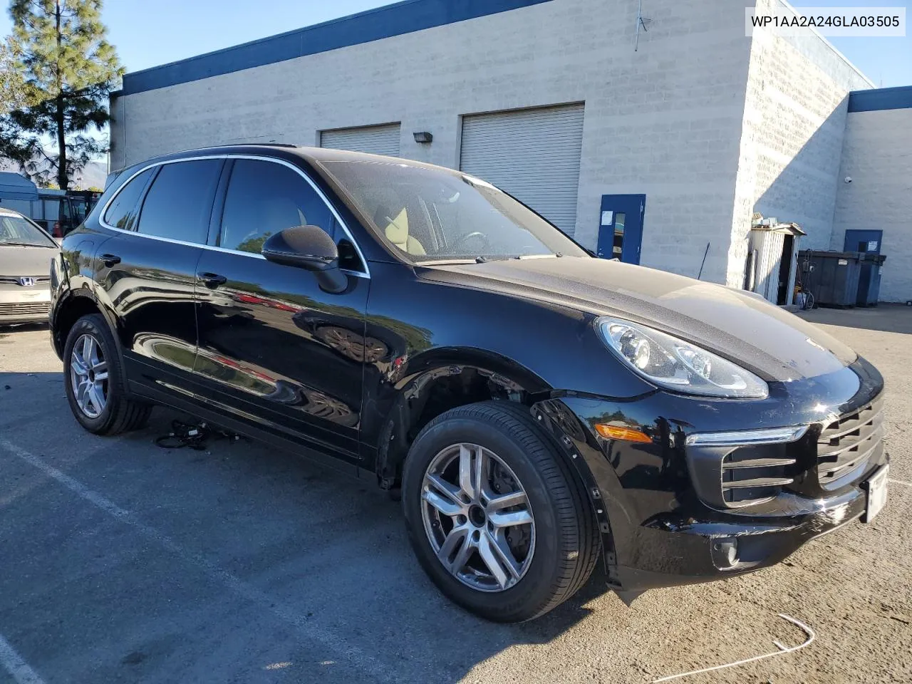 2016 Porsche Cayenne VIN: WP1AA2A24GLA03505 Lot: 80166334