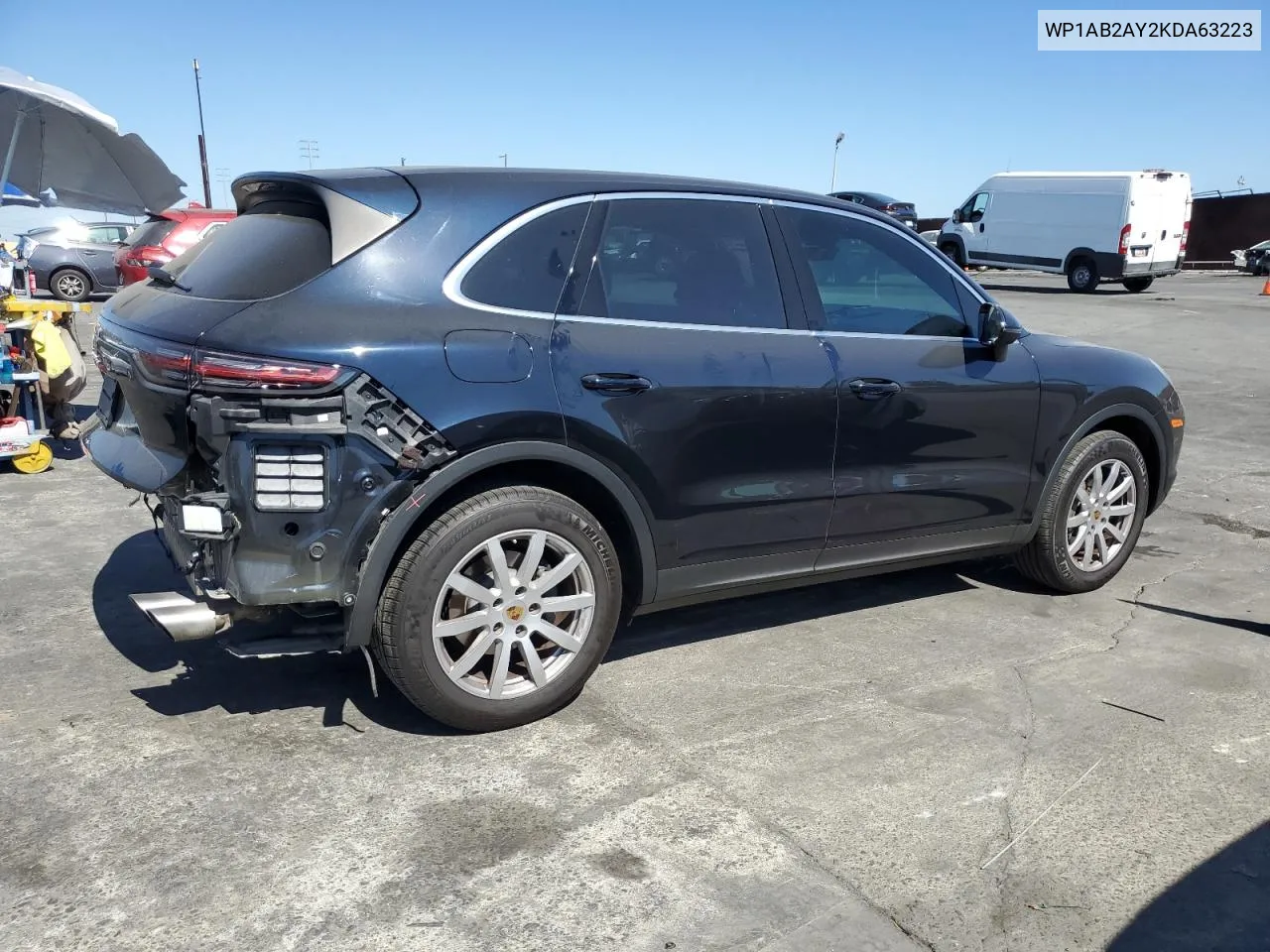 WP1AB2AY2KDA63223 2019 Porsche Cayenne S