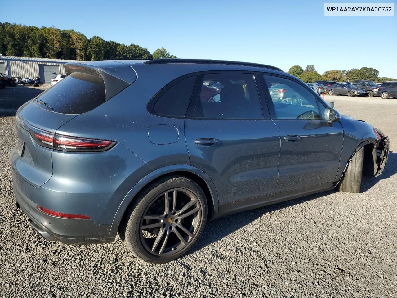 2019 Porsche Cayenne VIN: WP1AA2AY7KDA00752 Lot: 75896534